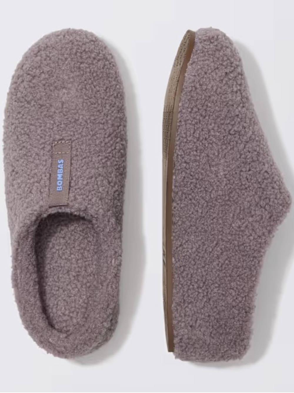 NWT Bombas Women’s Plush Sherpa Slip-On Slippers in dusty purple